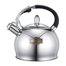 (Silver) Stove Top Whistling Tea Kettle, 304 Stainless Steel Teakettle Teapot with Ergonomic Handle,3L