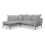 Gabriel Grey Velvet Corner Sofa LHC 2
