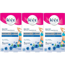 3x Veet Sensitive Skin Bikini & Underarm Cold Wax Strips - 16 Count (Exp 04/24)