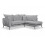 Gabriel Grey Velvet Corner Sofa RHC 2