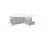 Gabriel Grey Velvet Corner Sofa RHC 3
