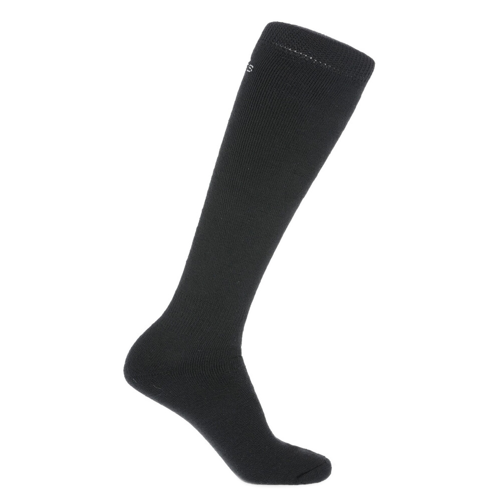 (9/12 UK, Black) Trespass Adults Unisex Tech Luxury Merino Wool Blend Ski Tube Socks