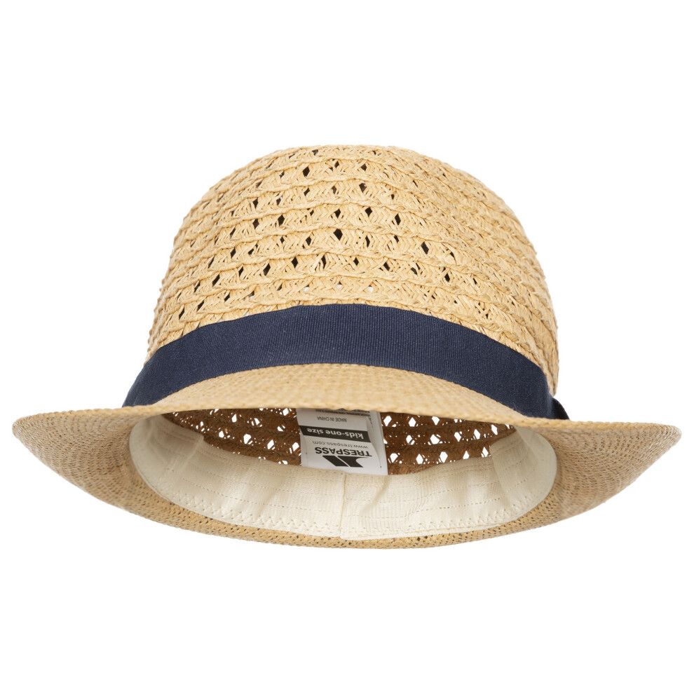 Trespass Childrens/Kids Trilby Straw Hat - Cream - Size: ONE Size