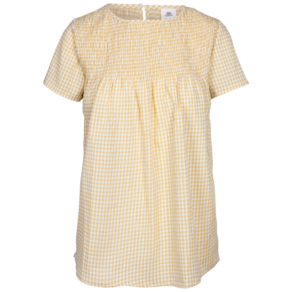 (L, Pale Maize) Trespass Womens/Ladies Candice Gingham Smock Top