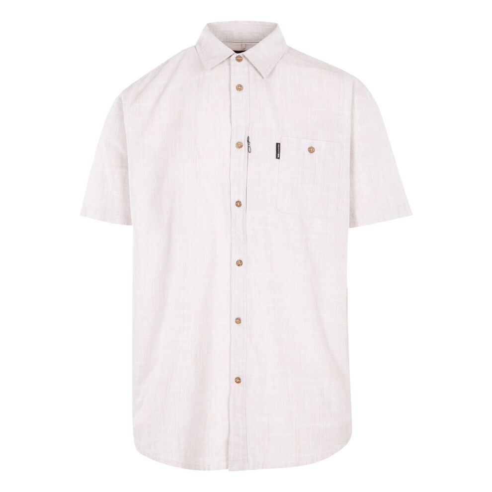 Men's Trespass Mens Basham Woven Shirt - Oatmilk - Size: 38/Regular