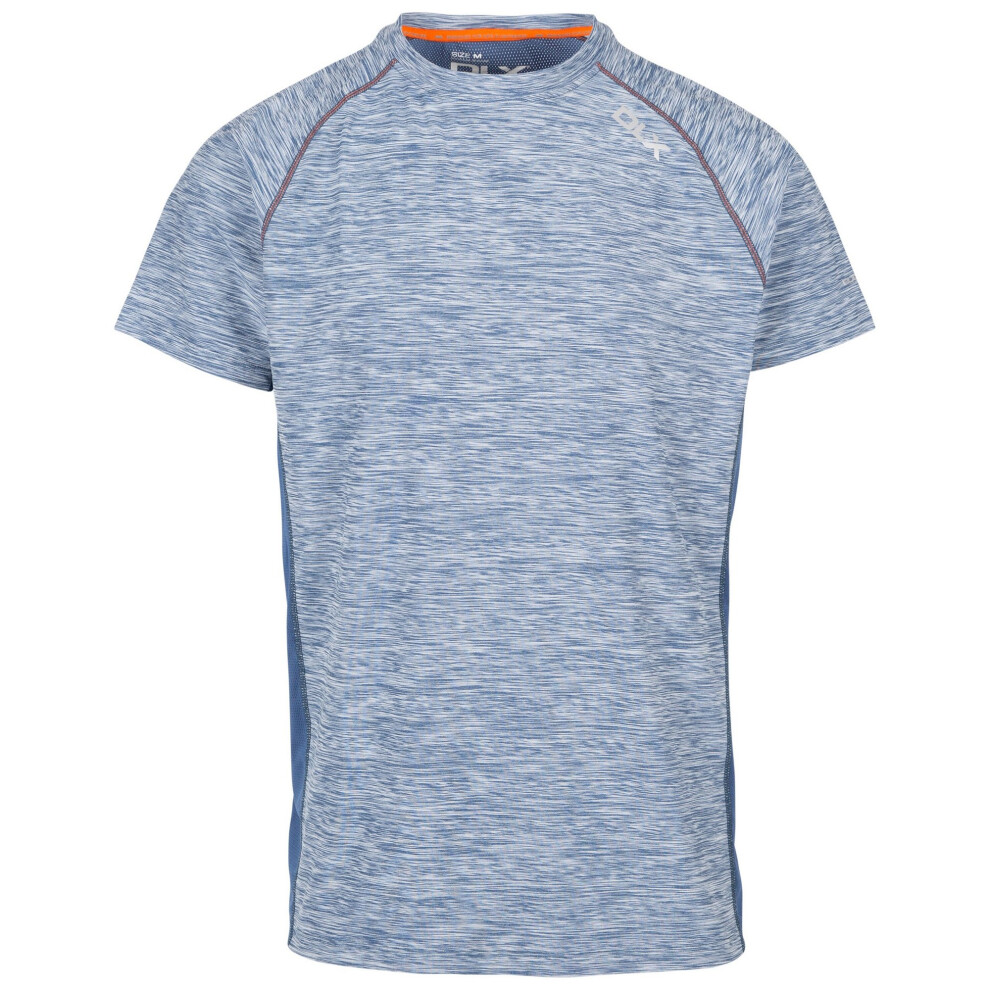 Men's Trespass Mens Cooper Active T-Shirt - Smokey Blue Marl - Size: Regular/36