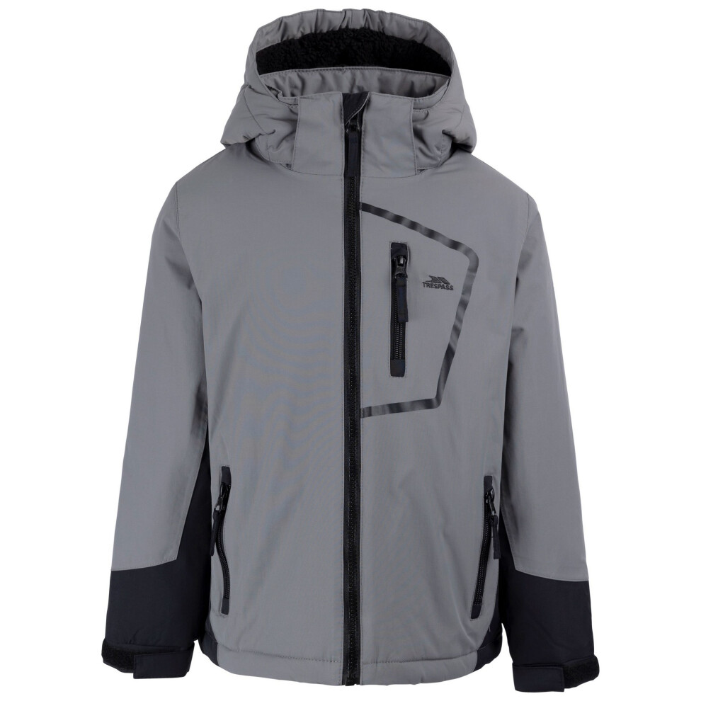 (11-12 Years, Storm Grey) Trespass Boys Elder Contrast Jacket