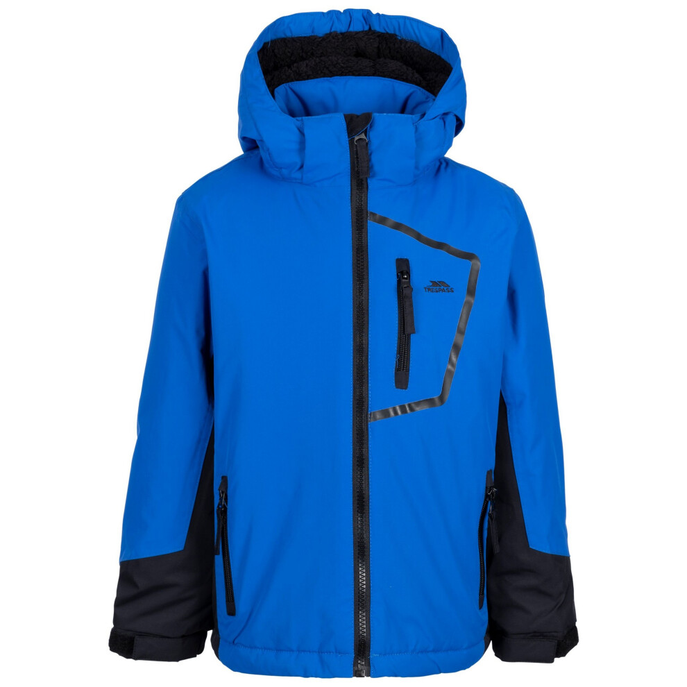 (11-12 Years, Blue) Trespass Boys Elder Contrast Jacket