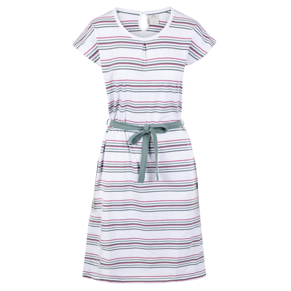 (L, Multicoloured Stripe) Trespass Womens/Ladies Lidia Round Neck Cotton Dress