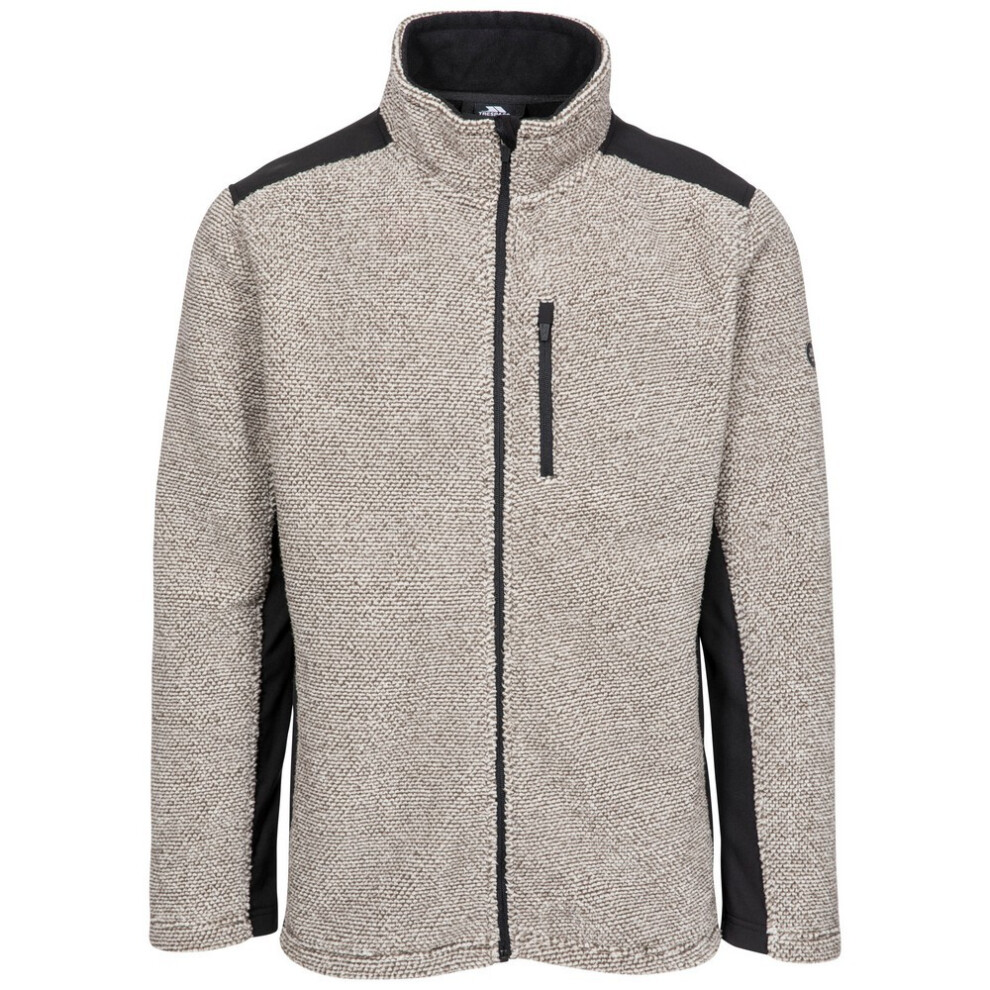 (XL, Truffle Brown Stripe) Trespass Mens Farantino Fleece Jacket