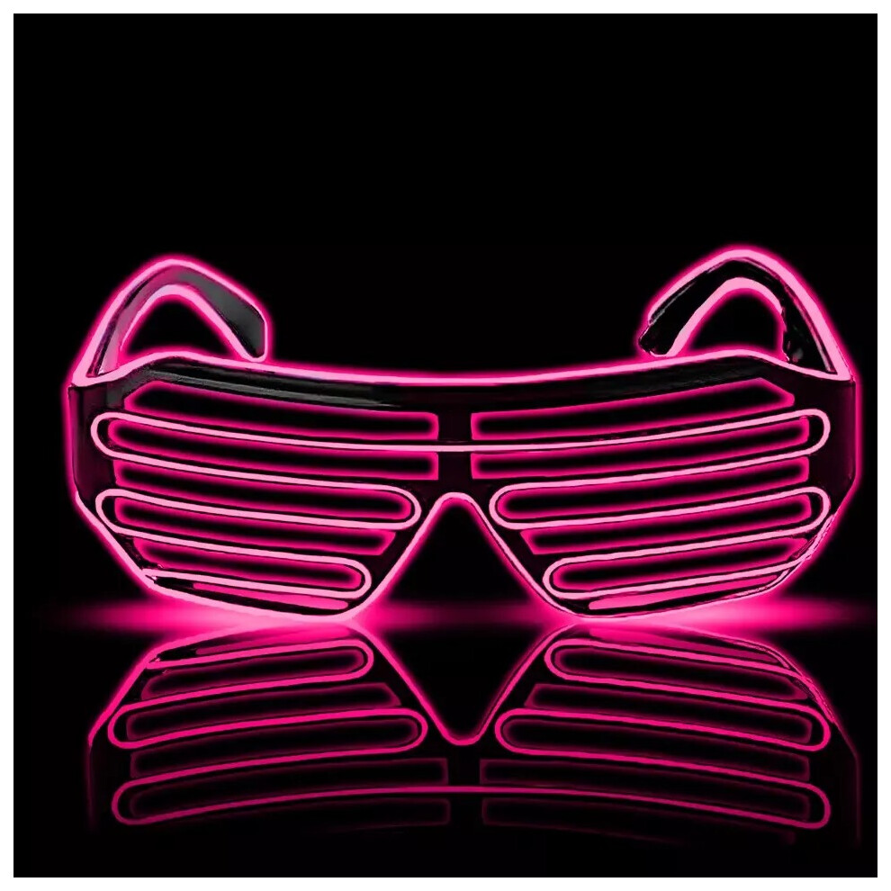 LED Shutter Glasses EL Neon Flashing Blink Funny Sunglasses Bar Party