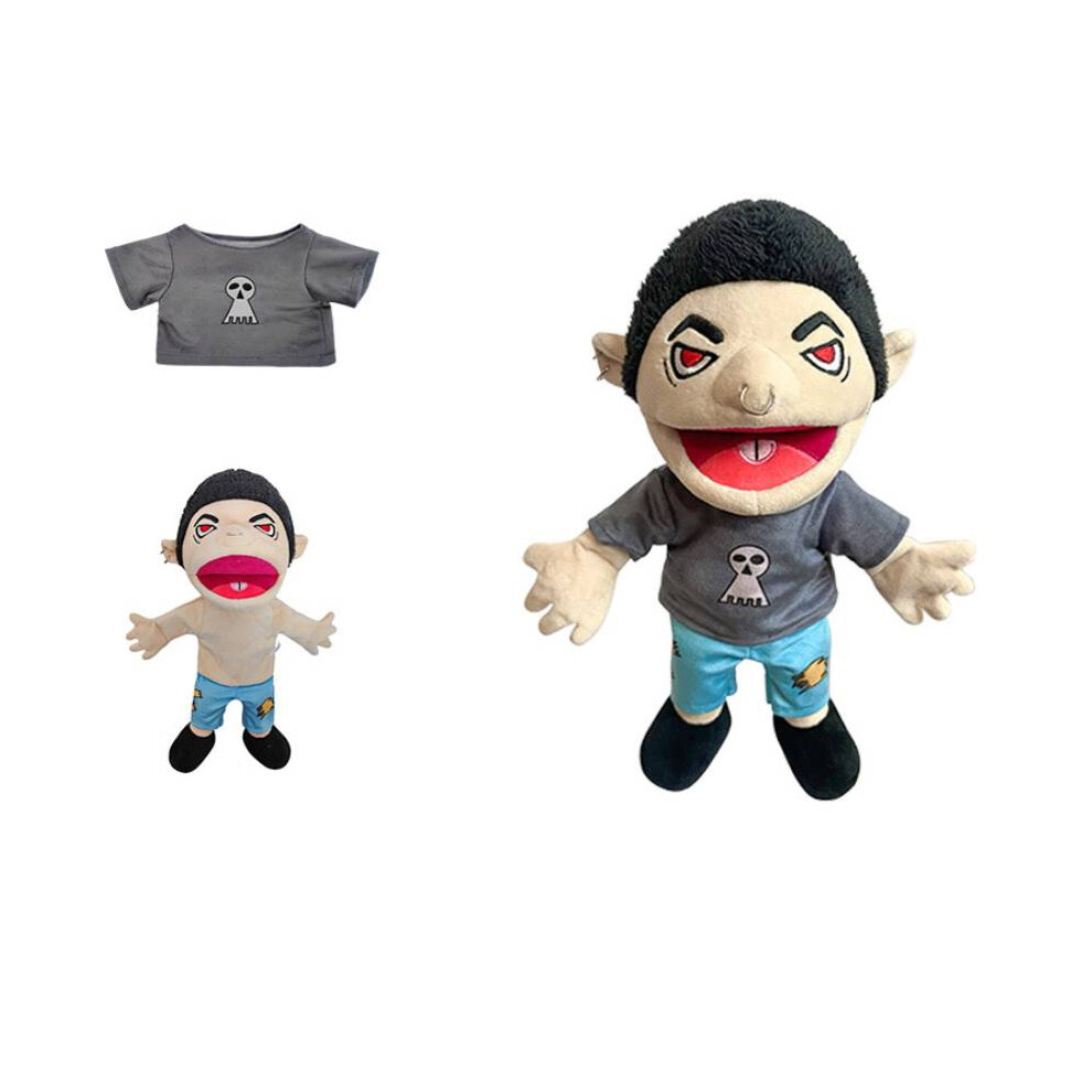 (Gray Blue) Hand Jeffy Puppet Plush Toy Cosplay Game Stuffed Doll Cartoon Children Gift