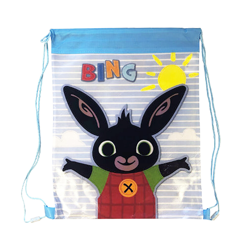 Cbeebies Bing Bunny Drawstring Bag, Gym Bag, Shoe Bag, School Pe Bag Blue,White