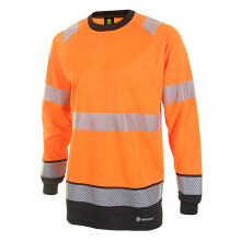 BEESWIFT DELTIC HI-VIS TWO-TONE LONG SLEEVE T-SHIRT ORANGE / BLACK 3XL