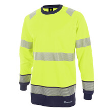 BEESWIFT DELTIC HI-VIS TWO-TONE LONG SLEEVE T-SHIRT SATURN YELLOW / NAVY XXL