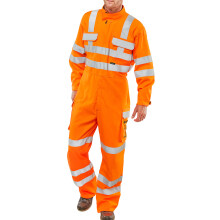 BEESWIFT ARC COMPLIANT HI-VIS RAIL SPEC BOILERSUIT ORANGE 38T