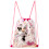 Disney Minnie Mouse Unicorns Drawstring Bag Pull String P.E. Gym School 2
