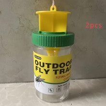 (2pcs) 2-Piece Hanging Fly Traps - Non-Toxic, Indoor/Outdoor Insect & Bug Killer