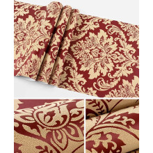 (Burgundy) 10M Luxury European Damask 6 colors Embossed Textured Non-woven Wallpaper Roll