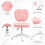 Vinsetto Vinsetto Vanity Task Chair with Adjustable Height, Armless, Pink 4