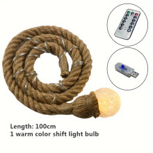 (1pc Light Warm Light) Beoer Multicolor Led Rope Light With Remote & Dimmer - Usb Powered, Adjustable Height