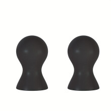 (Black) 1 pair Silicone Nipple Suckers for Couples - Enhance Sensitivity and Pleasure with