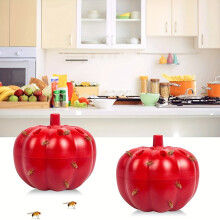 (Red-two Pack, Fly Trap) 2pcs/Set, Fruit Fly Trap Pumpkin Shape Drosophila Trap For Home Kitchen