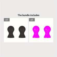 (Black pink) 1 pair Silicone Nipple Suckers for Couples - Enhance Sensitivity and Pleasure with