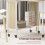 Homcom HOMCOM Mobile Drop Leaf Dining Table on Wheels with Storage Shelf Natural 4