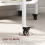 Homcom HOMCOM Mobile Drop Leaf Dining Table on Wheels with Storage Shelf Natural 5