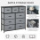 Homcom HOMCOM 9 Drawers Storage Chest Dresser Organizer Unit w/ Foldable Bin 3