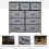 Homcom HOMCOM 9 Drawers Storage Chest Dresser Organizer Unit w/ Foldable Bin 4