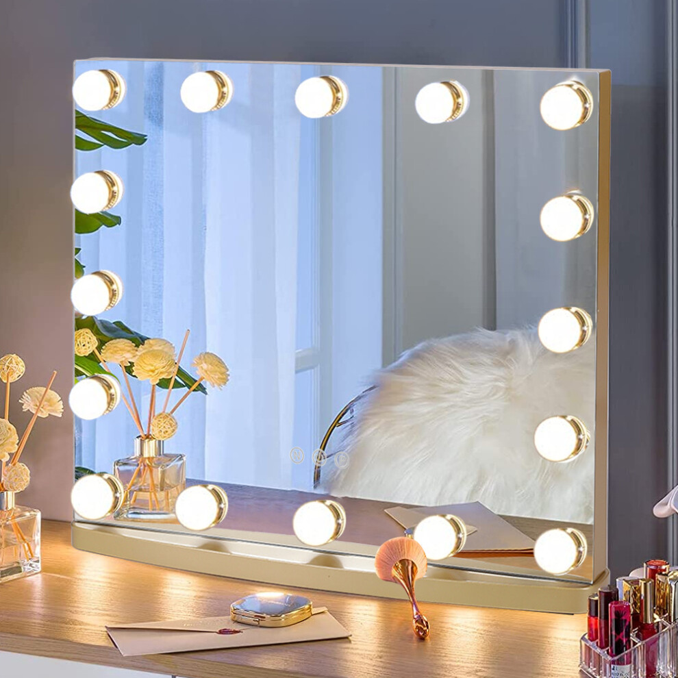 Rectangle Hollywood LED Lighted Cosmetic Mirror