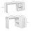 Homcom HOMCOM Computer Desk Rotating Dining Table W/ Storage Shelf White 6