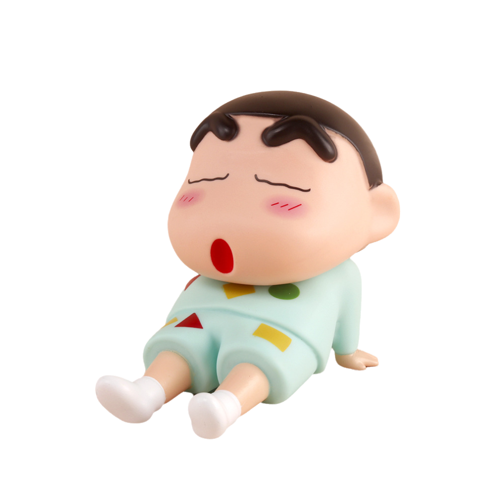 (Green) Crayon Shin Chan Phone Holder Toy Figurine Sitting Desk Decor Kids Gift Anime Green 696416921550