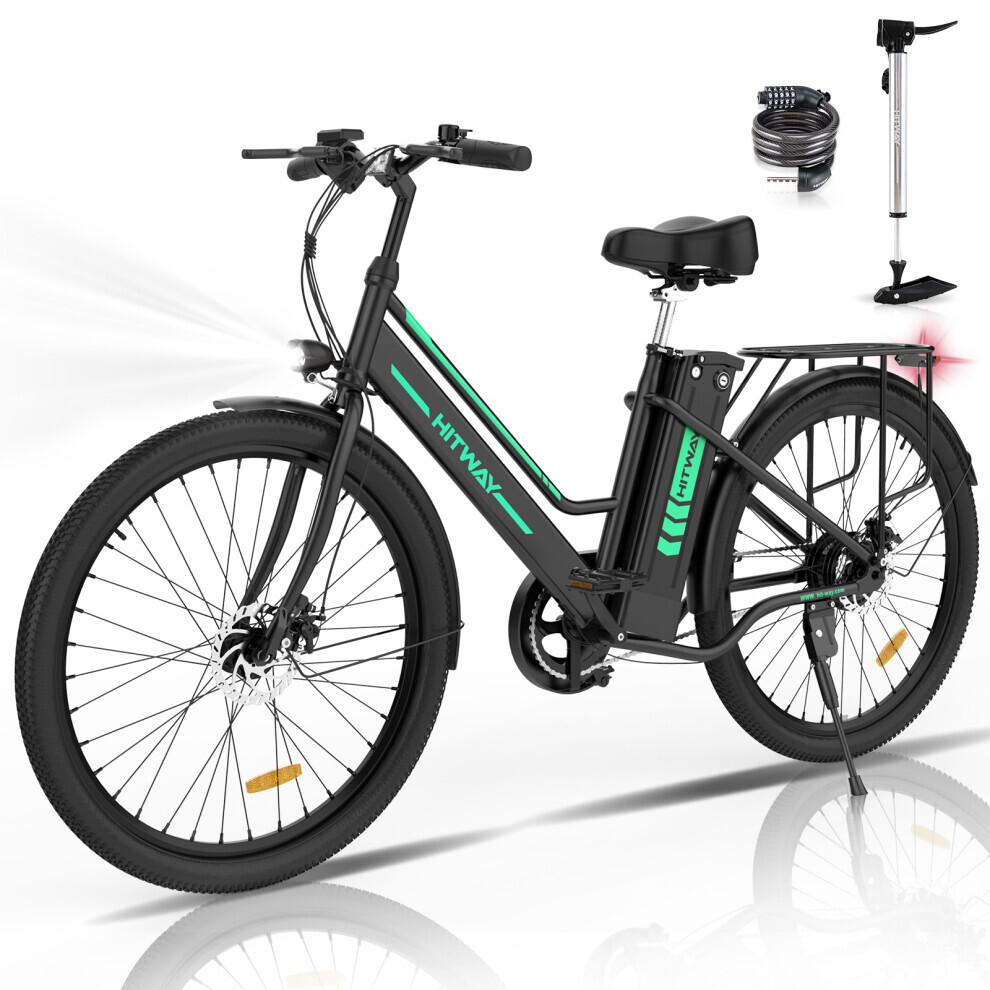 HITWAY Electric Bike 26 Inch Pedal Assist E-Bike with 8.4Ah Battery and 250W Motor City E Bike