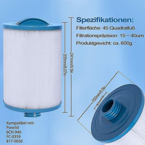 2 X Spa Filter Cartridge, Jacuzzi Replacement Filter, Spa Business Jacuzzi 2