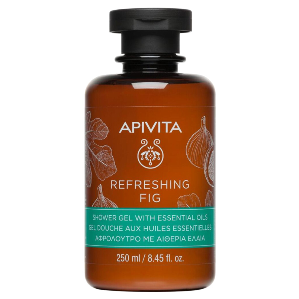 APIVITA Refreshing Fig Shower Gel Moisture Balance with Natural Ingredients for Revitalizing and Hydrating Skin 250 ml