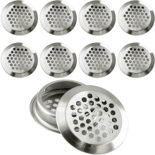 10-Pack 35mm Stainless Steel Round Soffit Vents Circular Mesh Air Vents for Cabinets, Kitchen & Bathroom