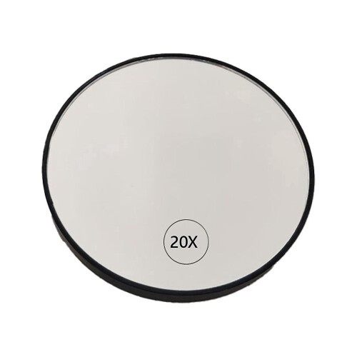 Anti-fog Magnifying Suction Cup Vanity Mirror 20x Handheld Magnifying With Handle,black