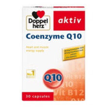 Doppelherz aktiv Coenzyme Q10, 3 B-vitamins & Hawthorn Fruit Extract Helps Maintain Production Cellular Energy At Optimal Levels 30Capsules
