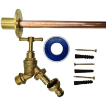 Outside Garden Tap Kit with Through Wall Flange with Fixings