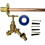 Outside Garden Tap Kit with Through Wall Flange with Fixings 1