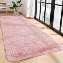(60 cm x 220 cm (2ft x 7ft 7")-Runner Rugs) Fluffy Pink Rugs Living Room Rug Runner Carpet Mat