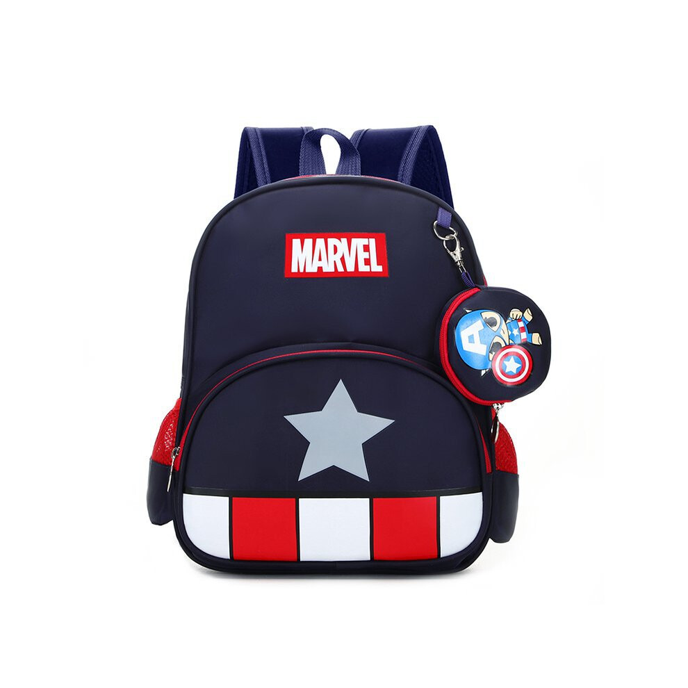 (Navy Captain) Kids Backpack Preschool With Design Durable Nylon Lightweight