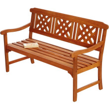 Garden Bench Wooden 3 Seater Outdoor Wooden Benches Patio Solid Wood