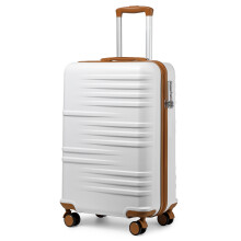(20 inch) White ABS Hard Shell Suitcase With Optional Bags