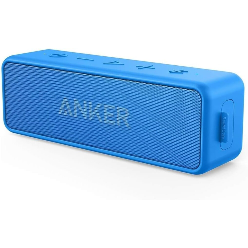 (Blue) Soundcore 2 Portable Tooth Speaker With 12W Stereo Sound, Bassup, Ipx7 Water Resistant, 24-Hour Playback Time, Wireless Stereo Pairing Blue 4038969800849