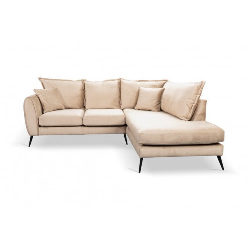 Gabriel Mink Velvet Corner Sofa RHC 1