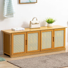 Wooden Entryway Storage Shoe Cabinet Shoe Bench